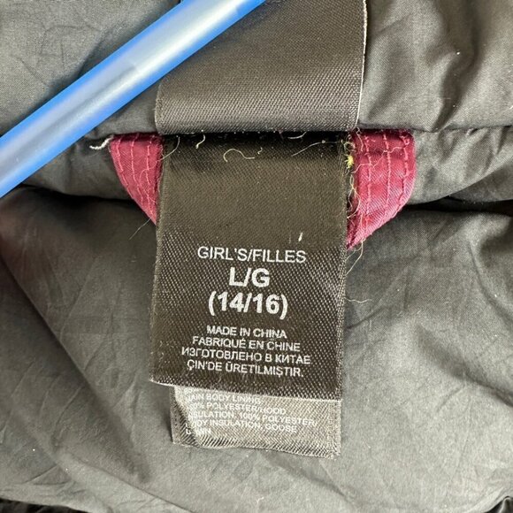 The North Face Hyvent 550 Wine Puffer Jacket Girls Size L (14/16) - Picture 15 of 16